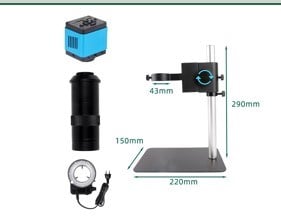 POWERMASTER SM130X-XH3011 4K 30FPS 130X BÜYÜTME SONY SENSÖRLÜ STANDLI DİJİTAL MİKROSKOP SETİ