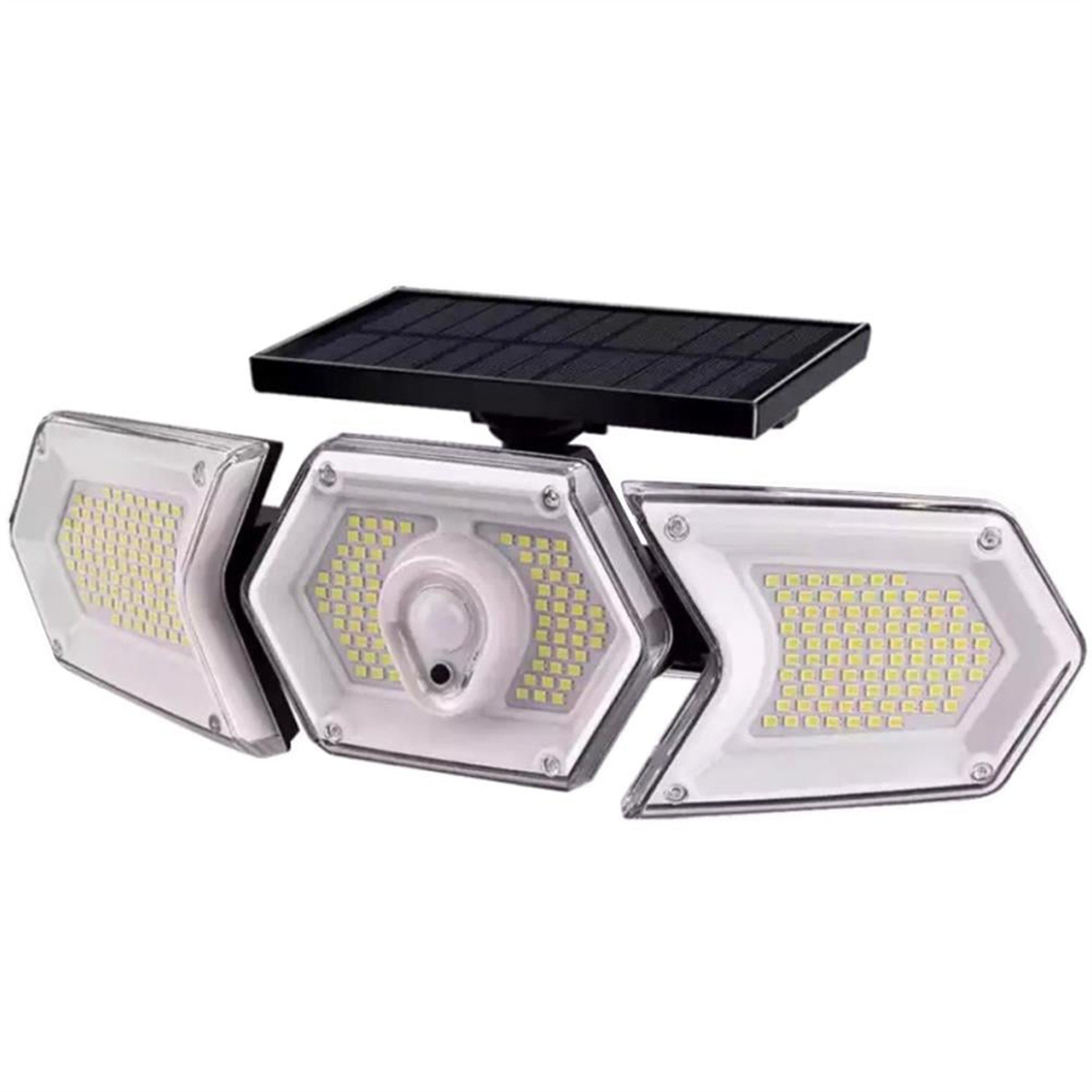 Powermaster Powermaster Solar Güneş Enerjili Geniş Açılı Çift Kanatlı 254 SMD Ledli 3 Modlu Beyaz İndüksiyon Lambası W774A - Fener ve Işıldaklar