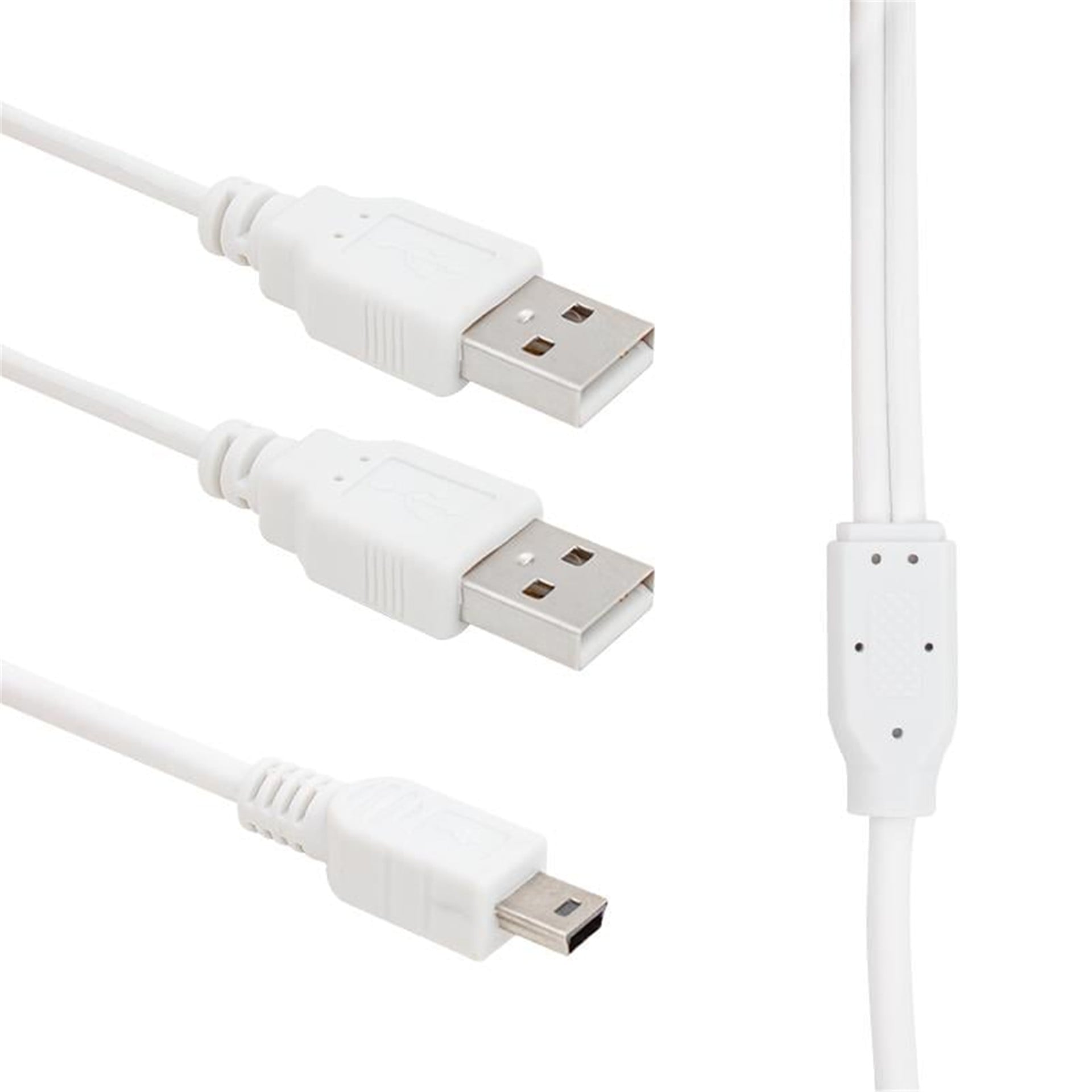 Powermaster Powermaster USB 2 A Erkek-Mini USB 5 Pin 1 Metre Kablo - Fiş - Jack - Şase