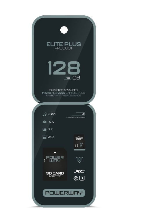 POWERWAY ELITE PLUS 128 GB MICRO SD HAFIZA KARTI