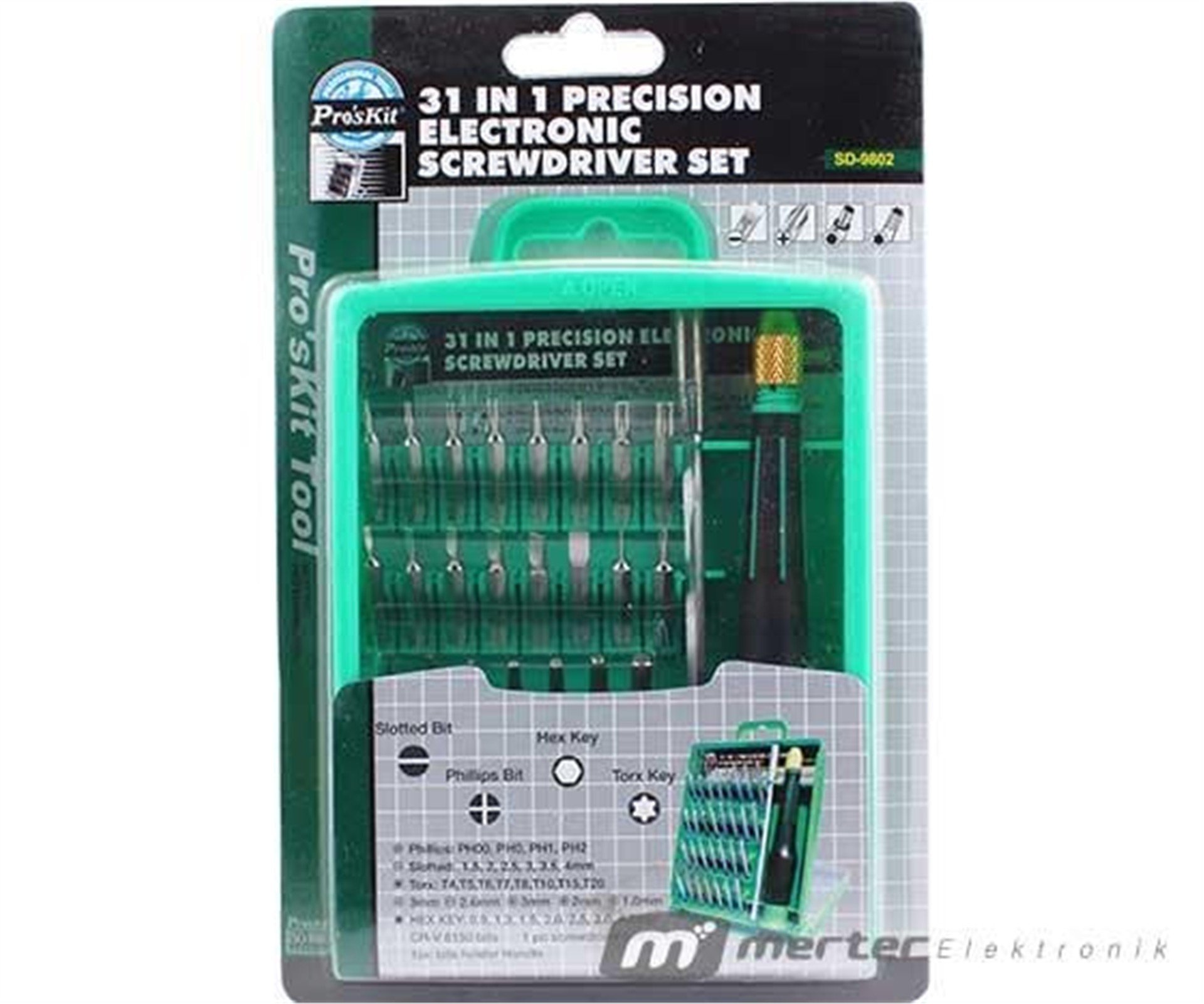 Pro'sKit Proskit Sd-9802 31 Parça Tornavida Seti - Hırdavat-Tamir Malzemeleri