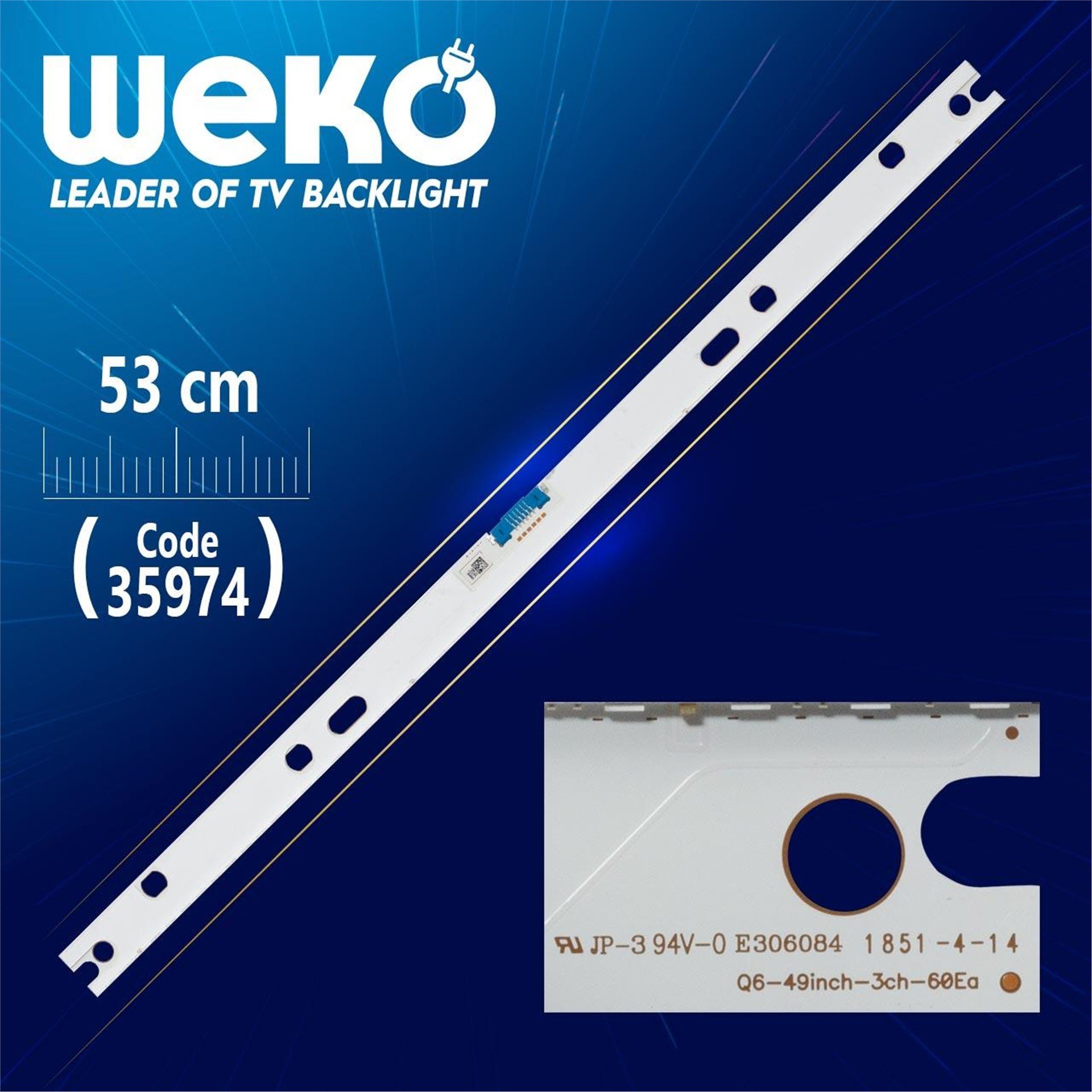 Weko Q6-49İNCH-3CH-60EA E306084 60 LEDLİ  53CM - Tv Led Bar - Tv Led Bar