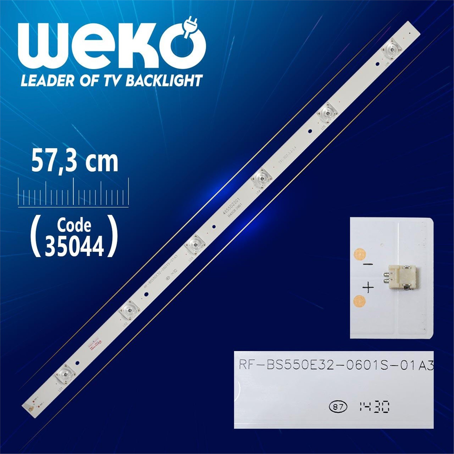 Weko RF - BS550E32 - 0601S - 01A3-4655DZ001 - R4808 0319 - (57.3 Cm) 6 Ledli - (WK-822) Tv Led Bar - Tv Led Bar
