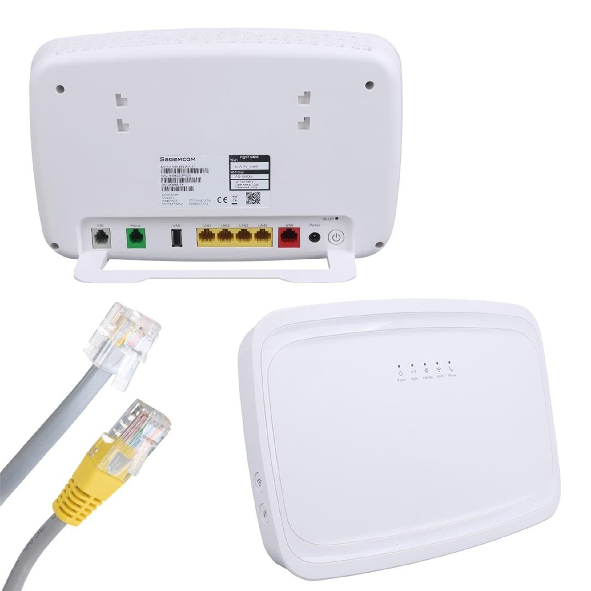 Sagemcom Sagemcom Fast 5366S AC1750 Wifi 5 2.4Ghz 5Ghz Dualband 4 Port Vdsl Wan Gigabit Voip Kablosuz Modem - Vdsl Modemler