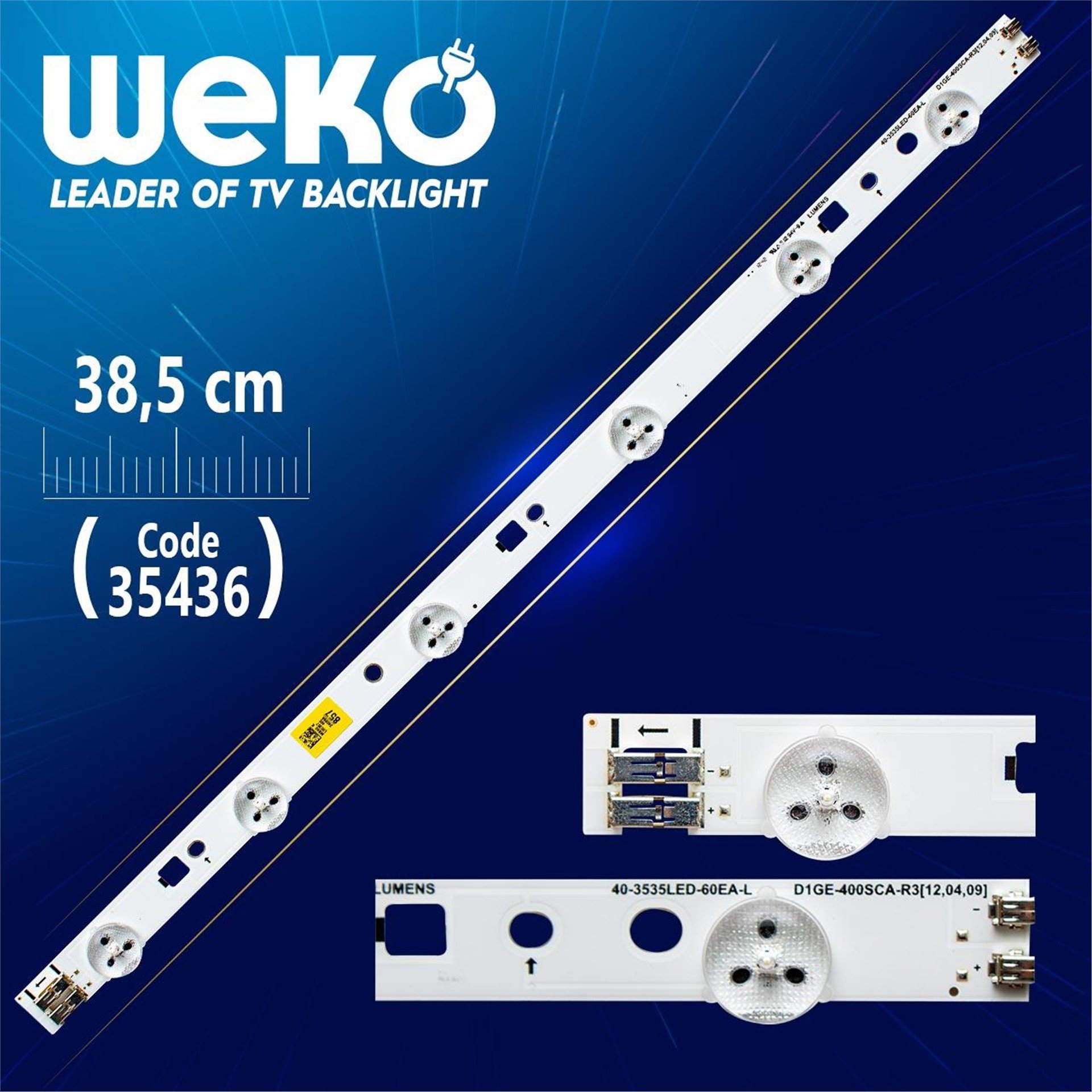 Weko SAMSUNG 2012SVS40 3228 LEFT06 REV1.5 120412 - ( 38.5 Cm ) - 6 Ledli - (WK-275) Tv Led Bar - Tv Led Bar