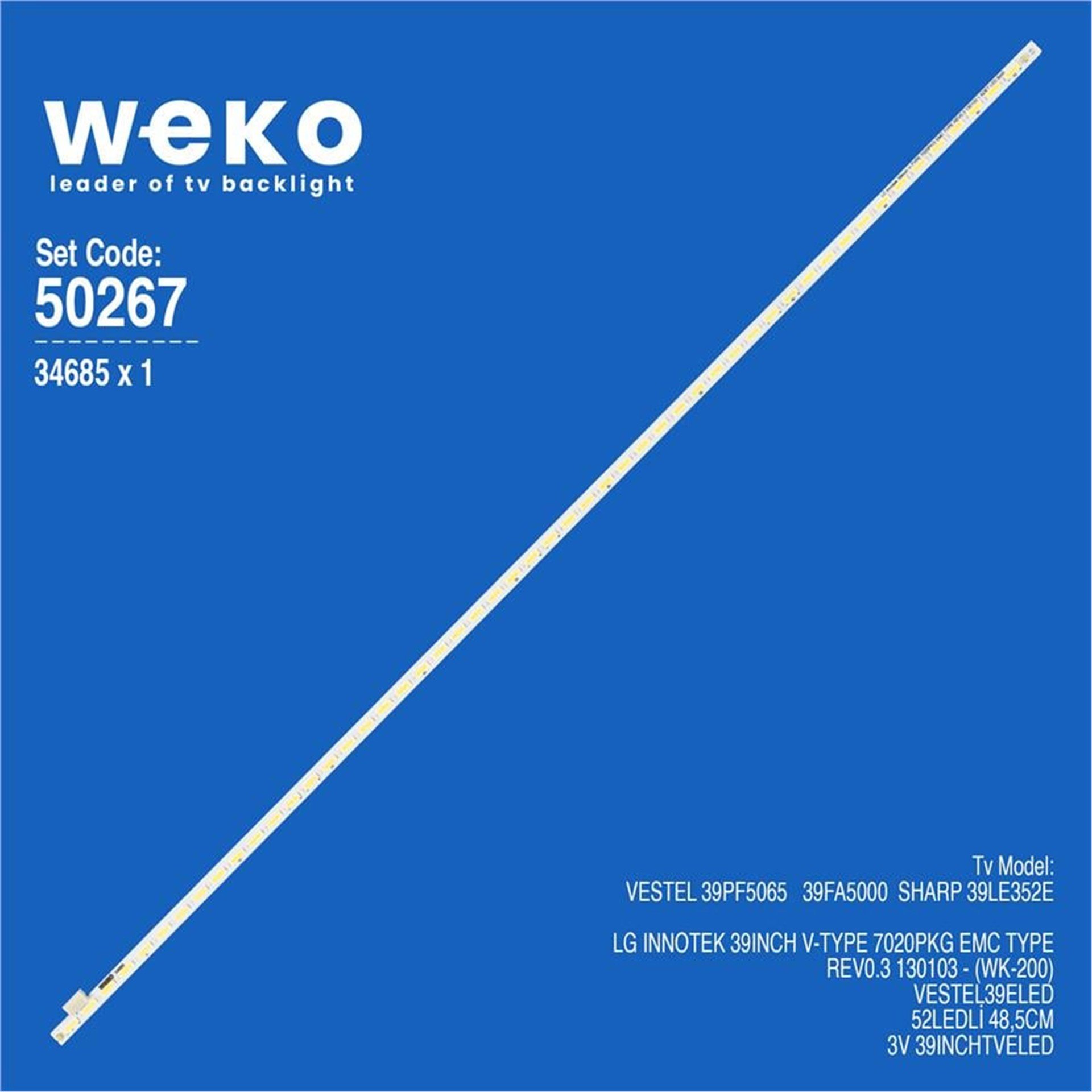 Weko Sharp 39LE352E 39'' İnç 1 Adet Tv Led Bar - Sharp Led Bar
