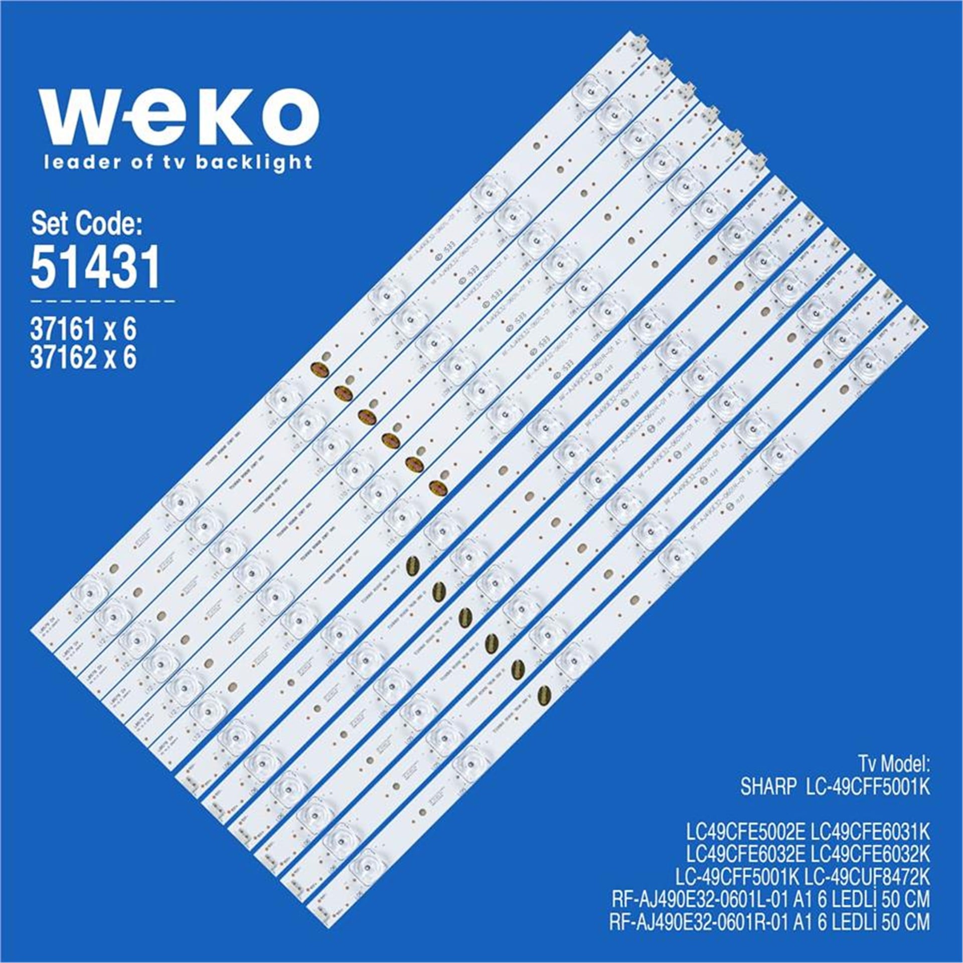Weko Sharp LC49CFE6032E 49'' 12 Adet Tv Led Bar - Sharp Led Bar