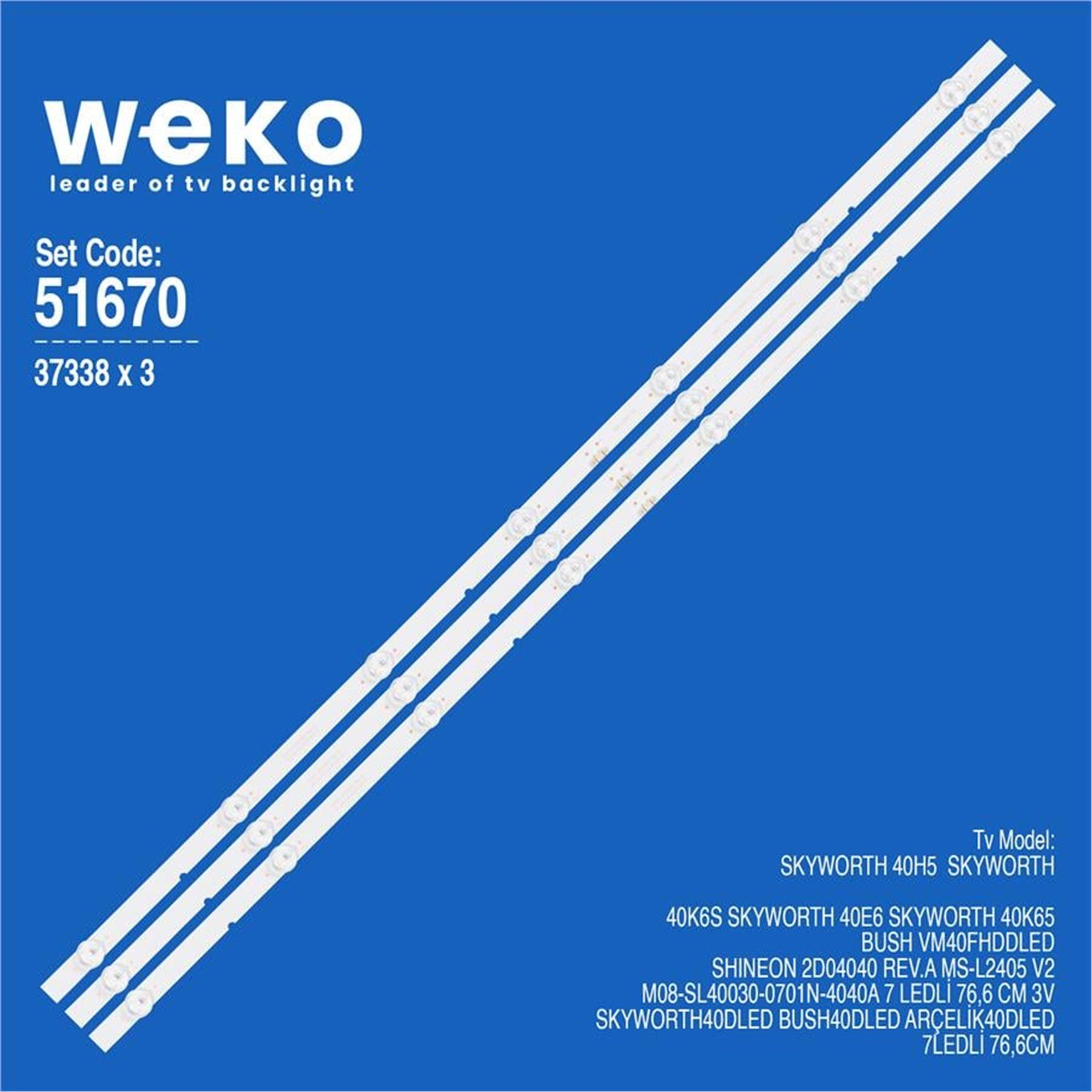 Weko Skyworth 40K65 40'' 3 Adet Tv Led Bar - Skyworth Led Bar