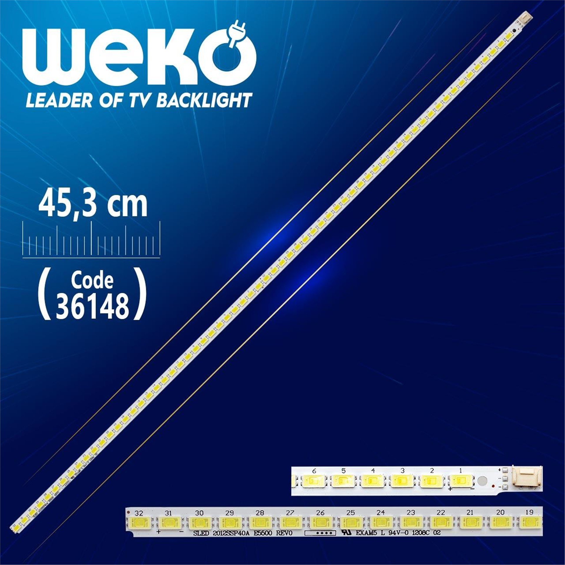 Weko SLED 2012SSP40B E5500 REV0 45.3 Cm Tv Led Bar - Tv Led Bar