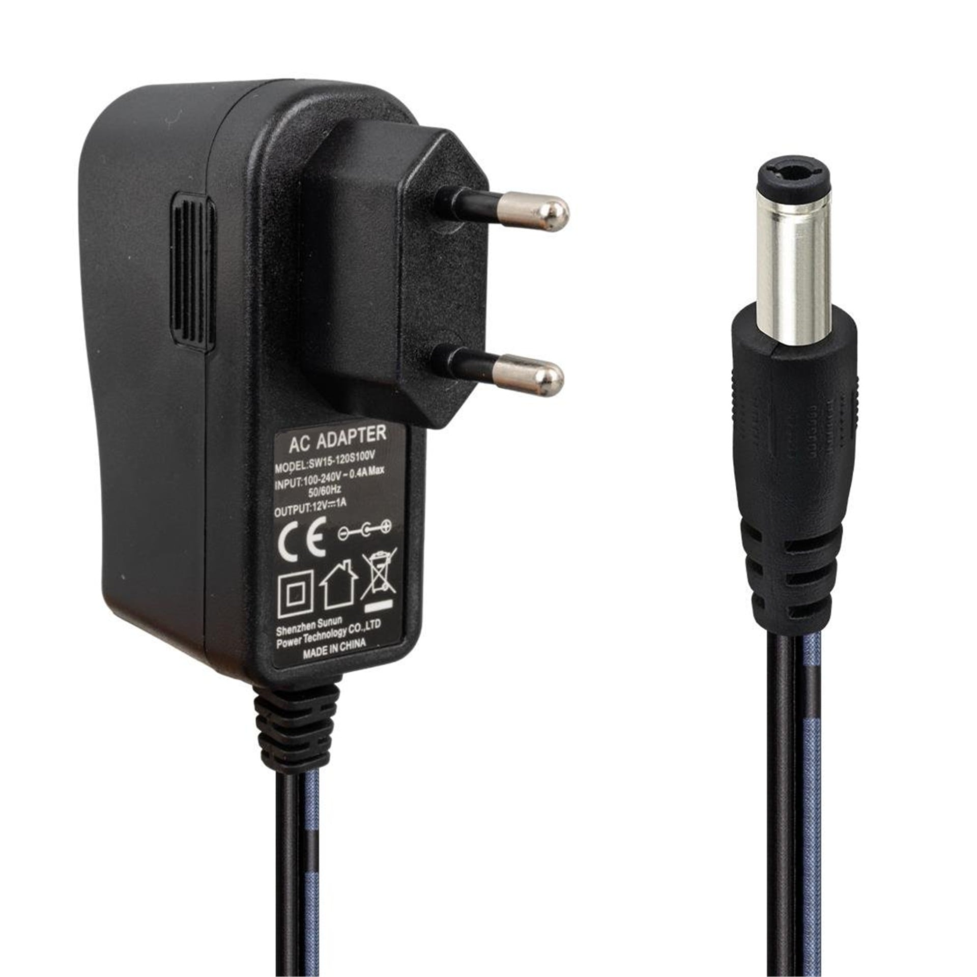 Sun Direct Sun Direct SW15-120S100V 12 Volt 1 Amper 5.5x2.5mm Uçlu Plastik Kasa Priz Tipi Adaptör - Akü Şarj Cihazları