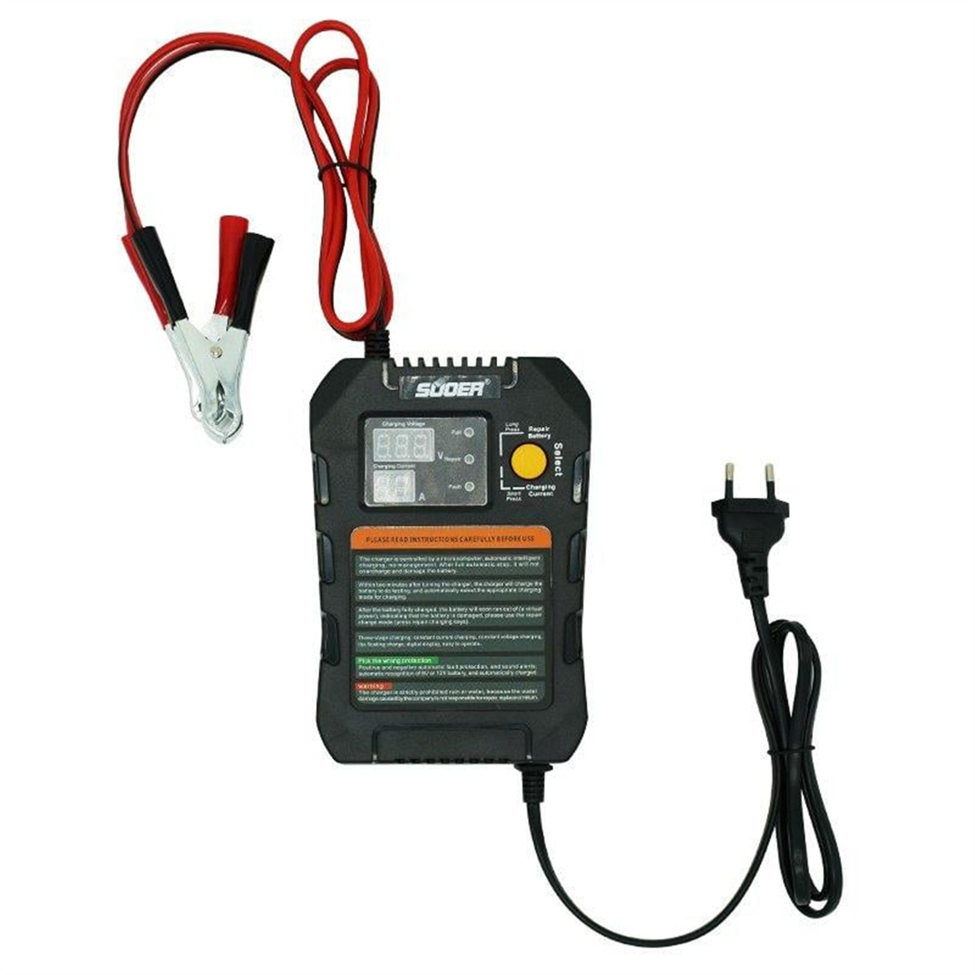 Suoer Suoer A01-0612A 6-12 Volt 2-4-6.9 Amper Otomatik Ayarlı Akü Şarj Cihazı - Adaptörler