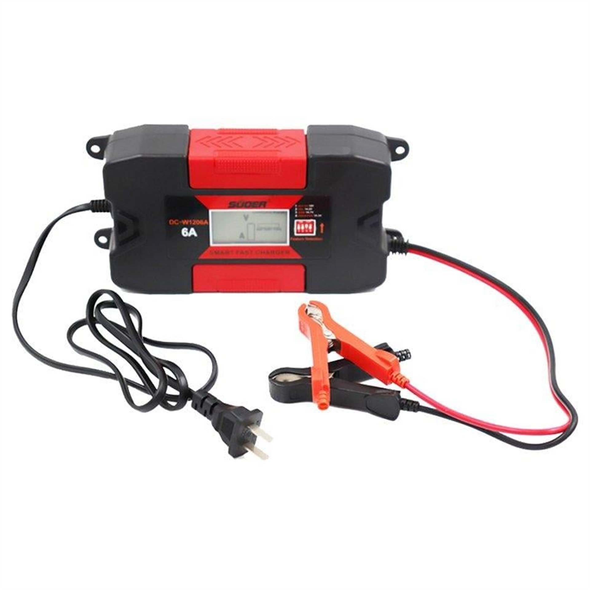 Suoer Suoer DC-W1206A 12-15.3 Volt 6 Amper Akıllı Akü Şarj Cihazı - Adaptörler