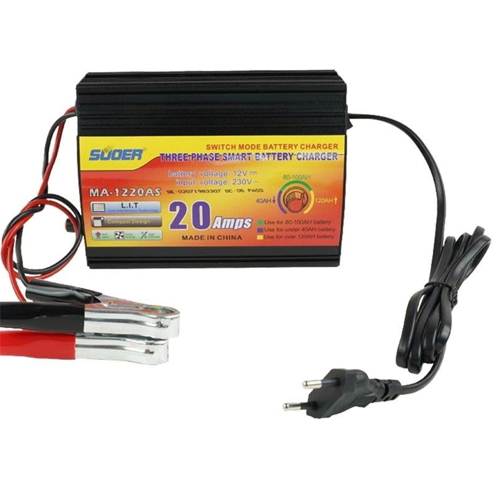 Suoer Suoer MA-1220AS 12 Volt 20 Amper Akıllı Akü Şarj Cihazı - Adaptörler