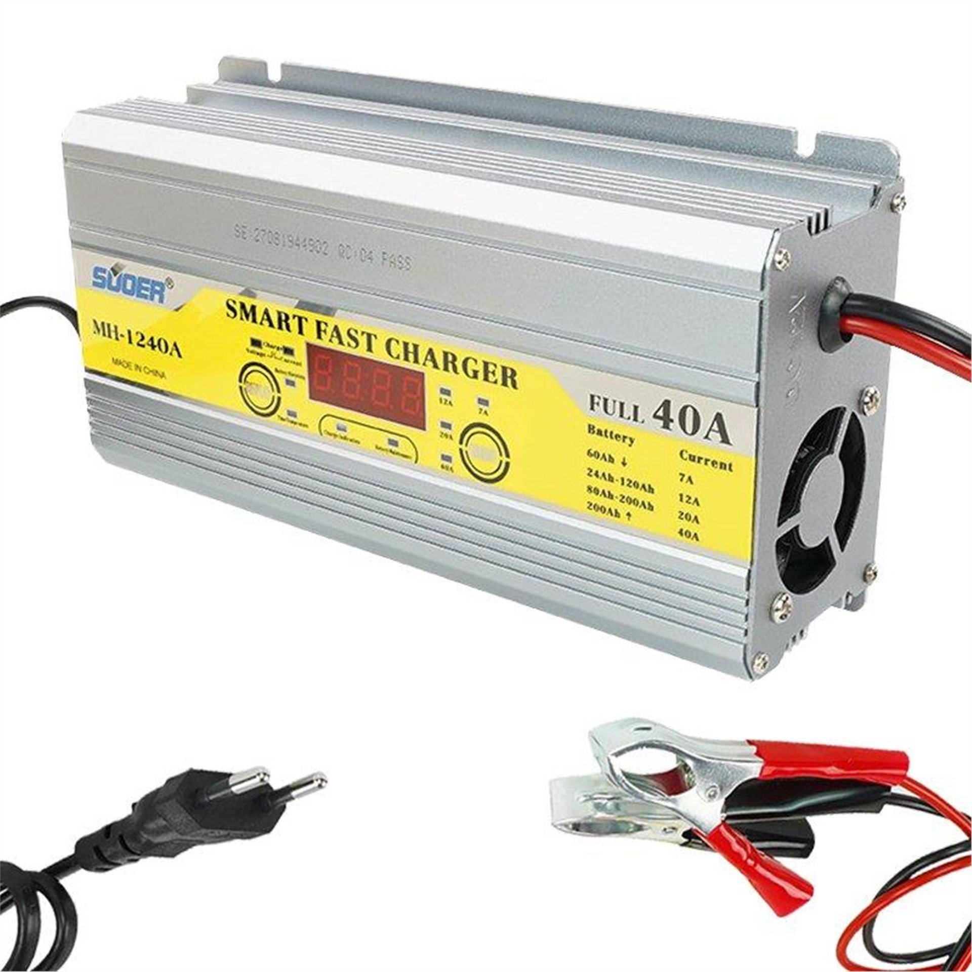 Suoer Suoer MH-1240A 12 Volt Max 40 Amper Akıllı Akü Şarj Cihazı - Adaptörler