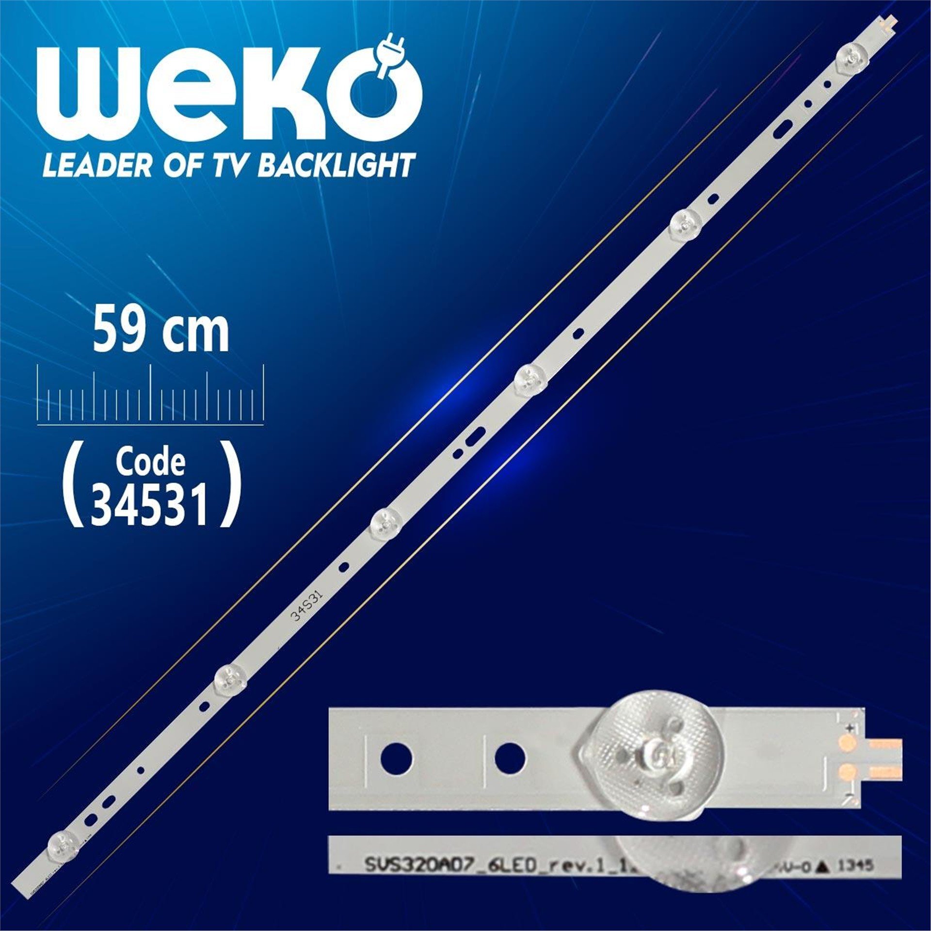 Weko SVS320AD7_6LED_REV.1_120621 - 59 Cm 6 Ledli - WK-01 Led Tv Bar - Tv Led Bar