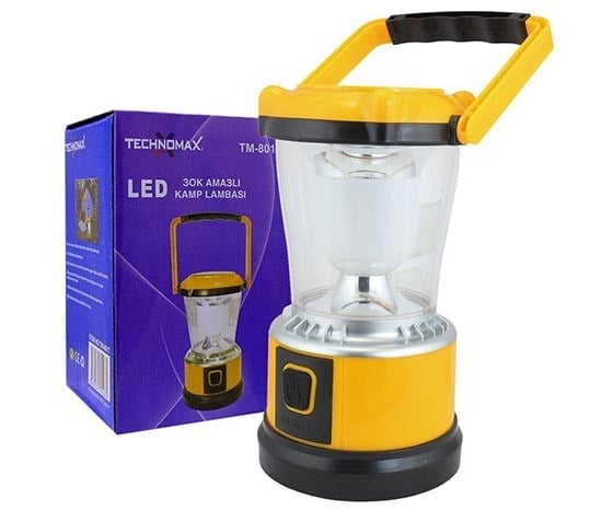 TECHNOMAX TM-8017 PİL+ŞARJLI SOLAR KAMP LAMBASI