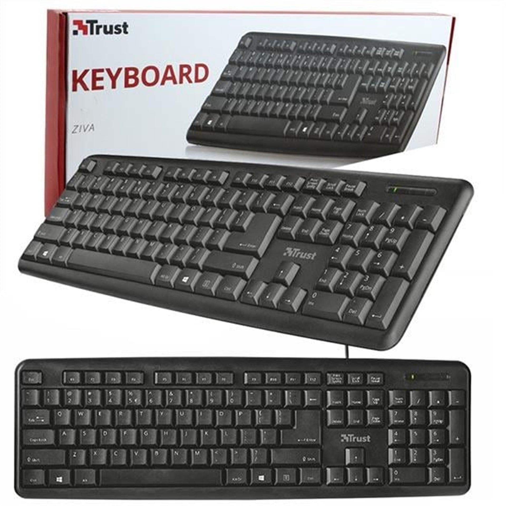 Trust Trust Zıva 21657 Suya Dayanıklı Usb Q Klavye - Klavye & Mouse Set