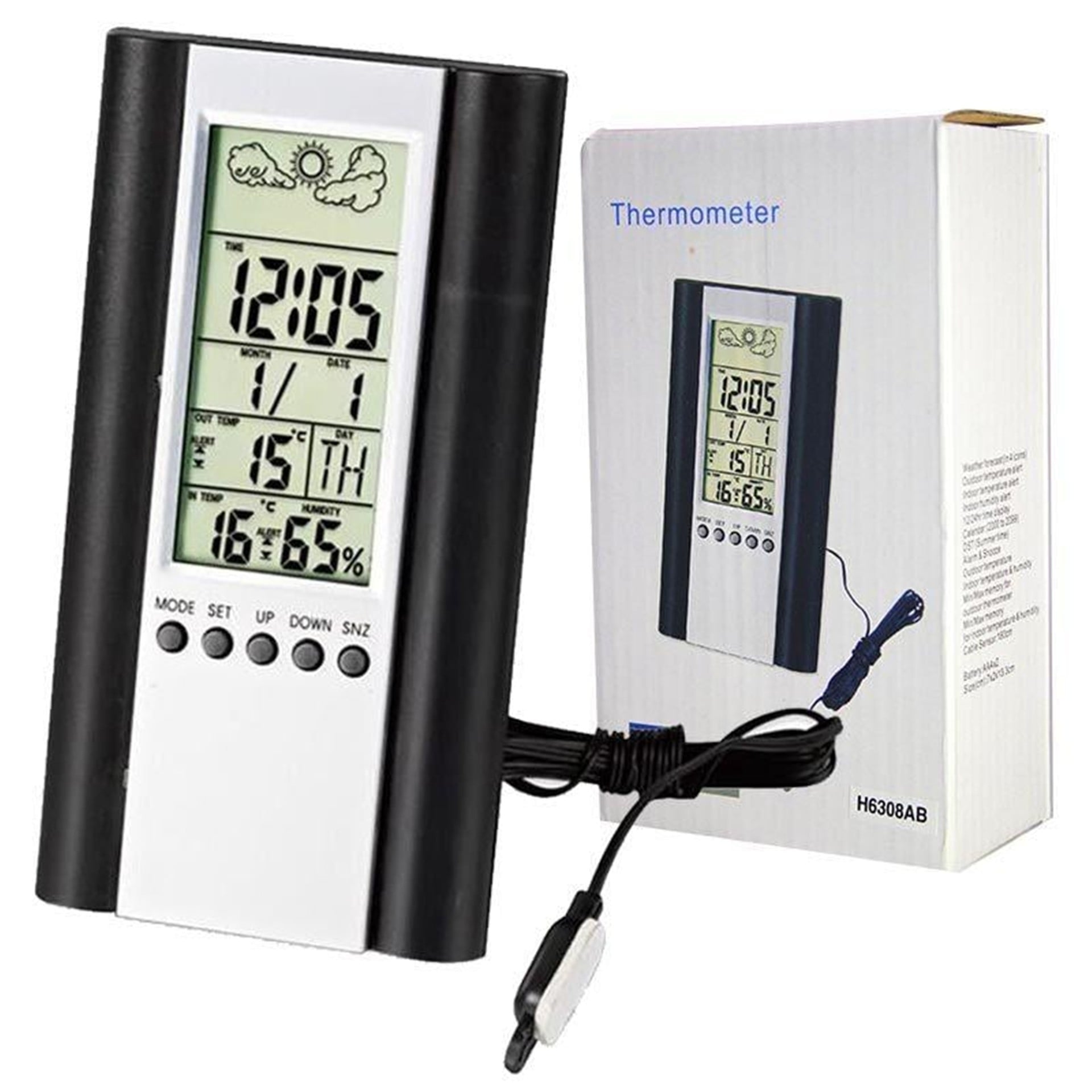 TT-Technic TT Technic H 6308AB Saat Alarm Isı-Nem Ölçer Termometre - Termometreler