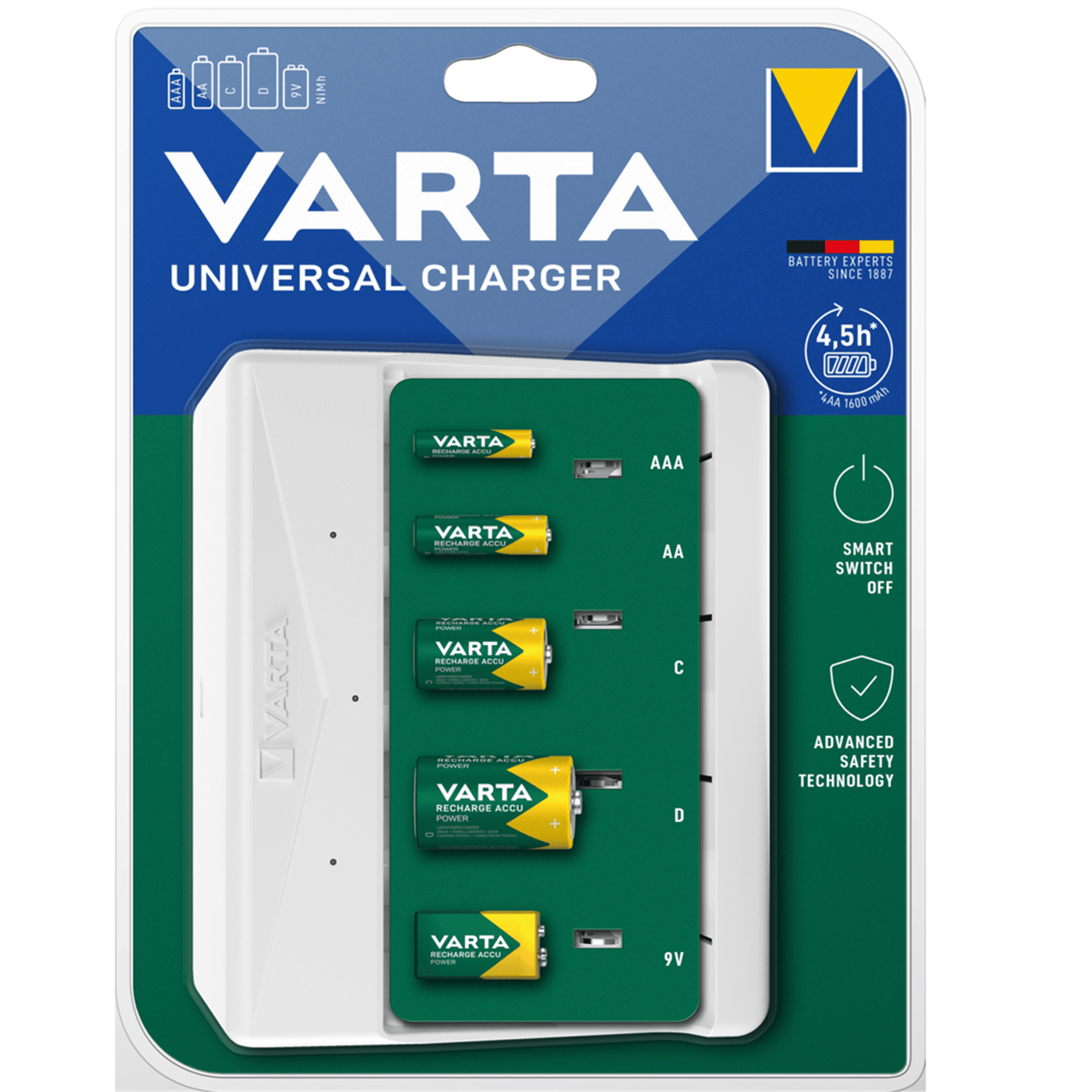 Mert-er Elektronik VARTA 57658 UNIVERSAL CHARGER TYPE USB MULTİ 5'Lİ PİL ŞARJ CİHAZI (AA-AAA-C/D/9V) - Kategorisiz