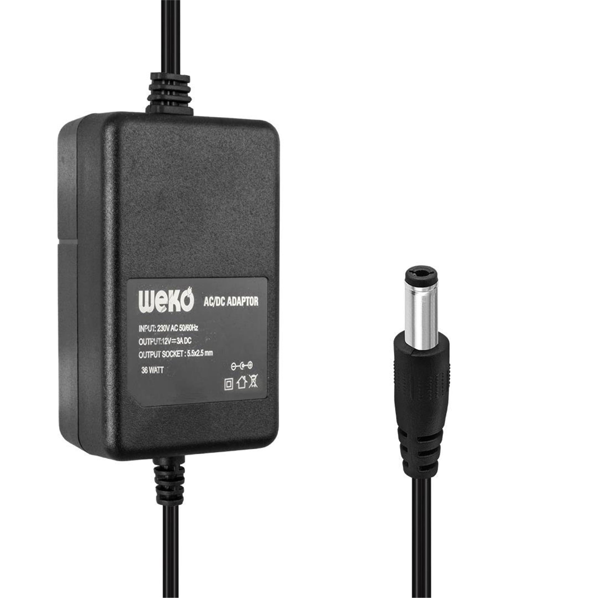 Weko Weko 12 Volt 3 Amper 5.5*2.5 Uçlu Yerli Üretim Plastik Kasa Masaüstü Adaptör - Adaptörler