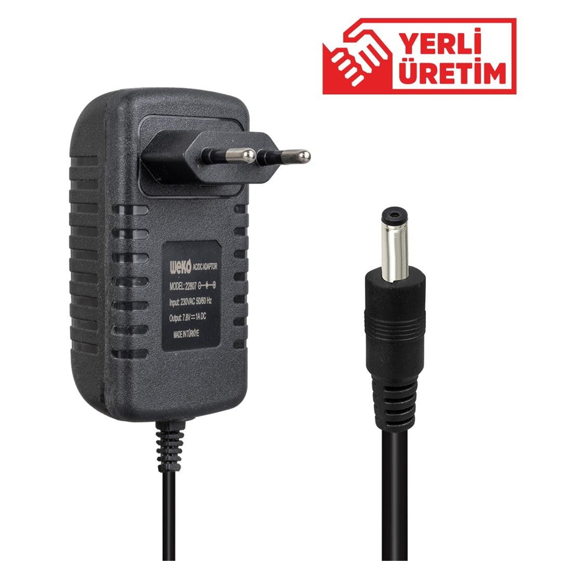 Weko Weko 7.8 Volt - 1 Amper 4.0*1.7 Uçlu Gösterge Ledli Yerli Üretim Akü Şarj Adaptörü - Akü Şarj Cihazları