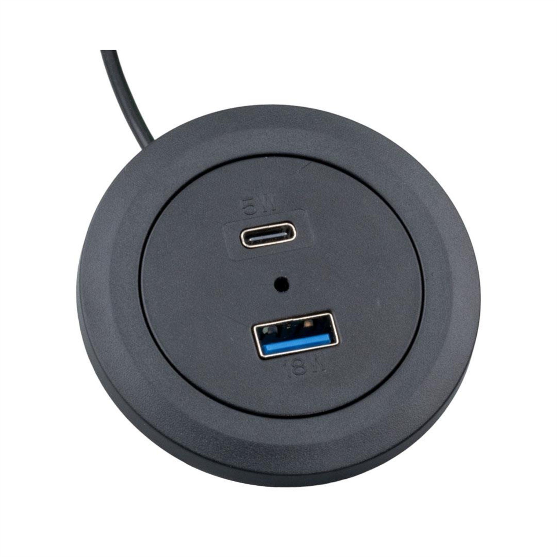 Weko Weko Gömülü Masaüstü 5.5*2.1mm Giriş / Usb 18W - Type C 5W Çıkış Mobilya Şarj Cihazı MBLY-25467 - Mobilya Aksesuar & Malzemeleri