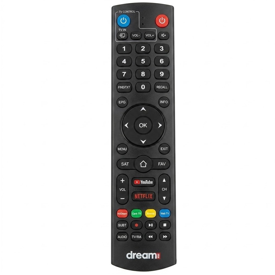 WEKO KR DREAMSTAR 4K MASTER LİNUX NETFLIX-YOUTUBE TUŞLU UYDU ALICI KUMANDASI