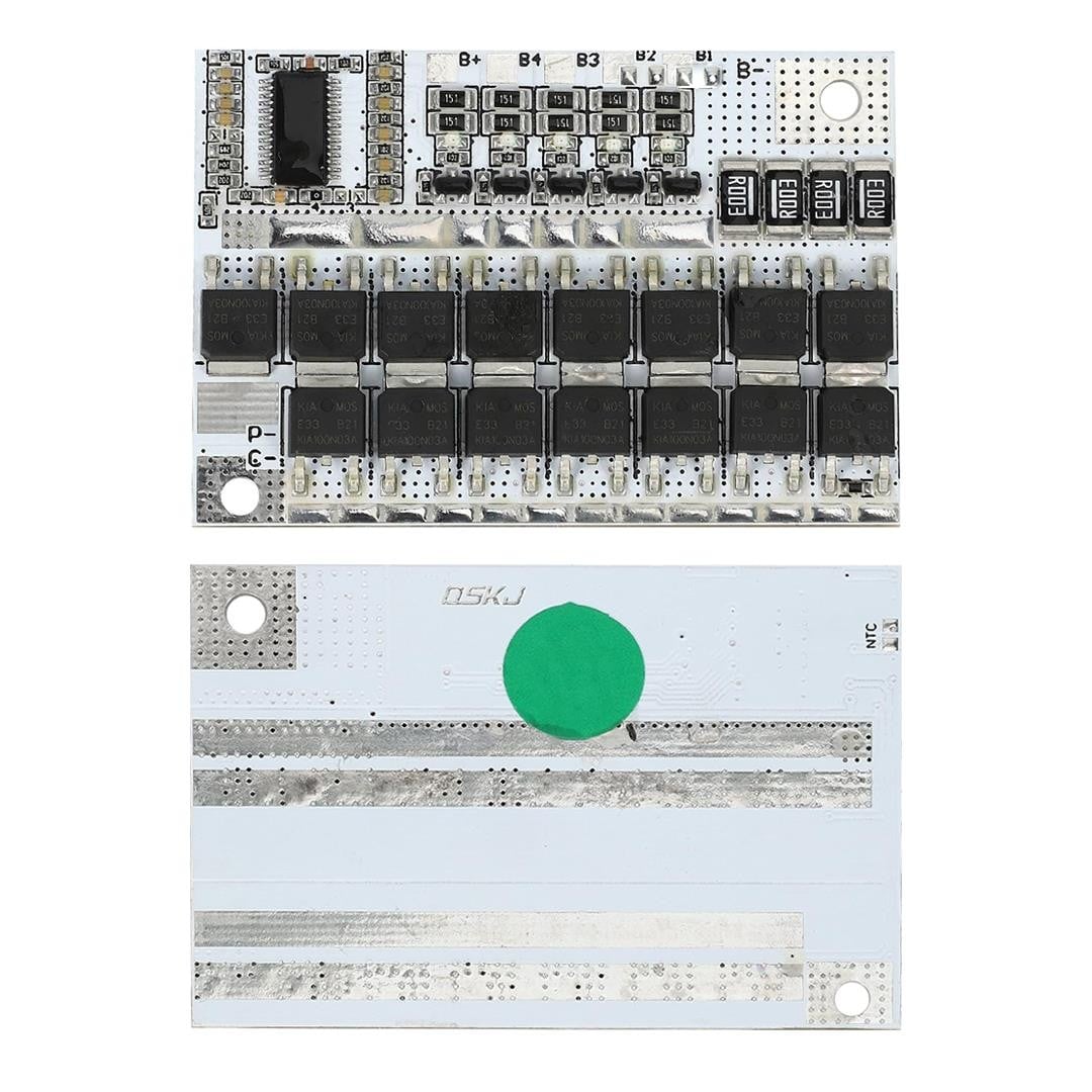 Weko WK-6776 5S 12V 100A BMS Devresi Lityum Batarya Şarj Modülü Koruma Kartı 60X46X3.5mm