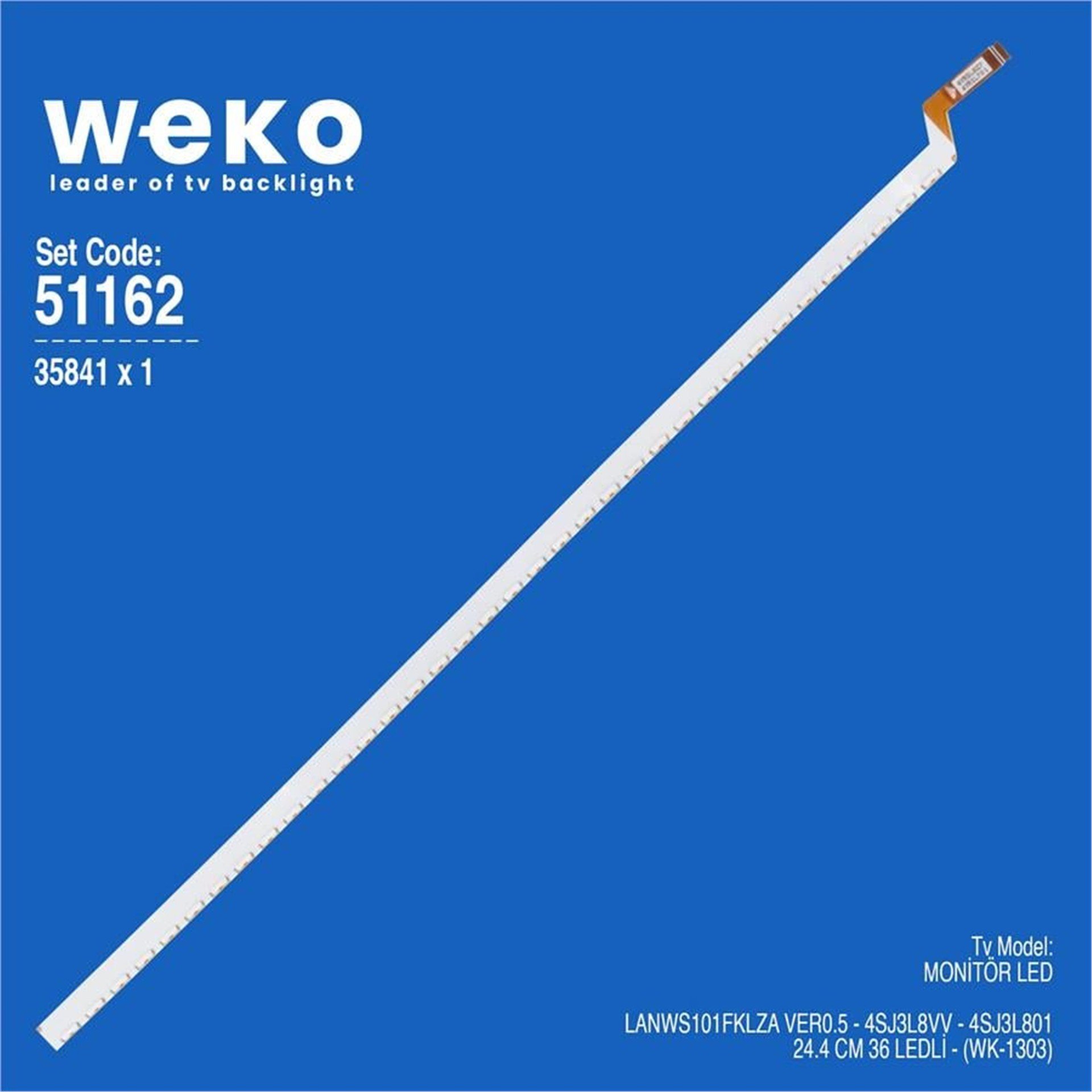 Weko WKSET-6162 24.4 Cm 36 Ledli Monitör Led Bar - Tv Led Bar