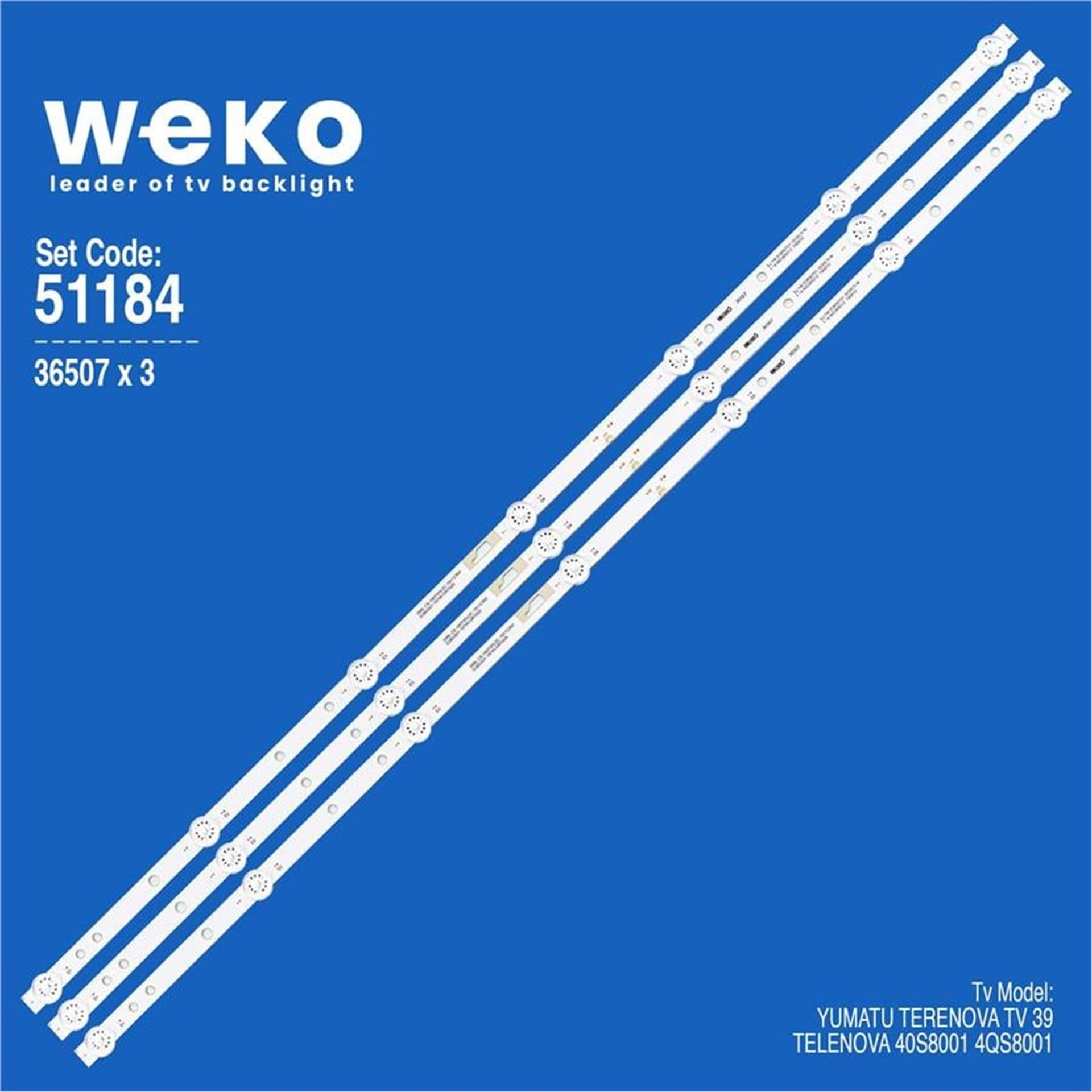Weko Wkset-6184 36507X3 Sj.Ym.D3850701-3030Cs-M  3 Adet Led Bar - Tv Led Bar