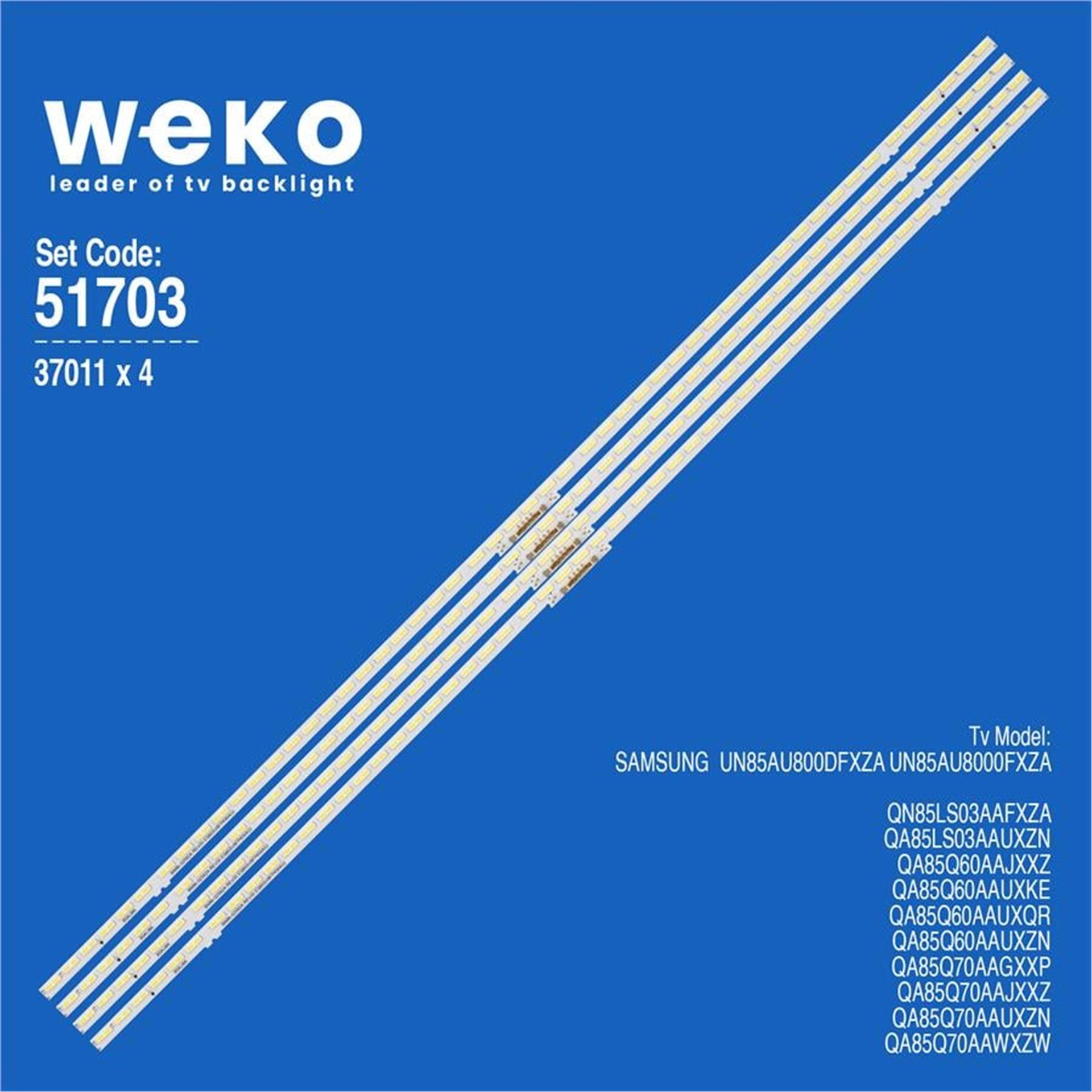 Weko Wkset-6703 37011X4 Bn96-52592A Rev00 Es85sv8fpkwa52 4 Adet Led Bar (52Led) - Tv Led Bar