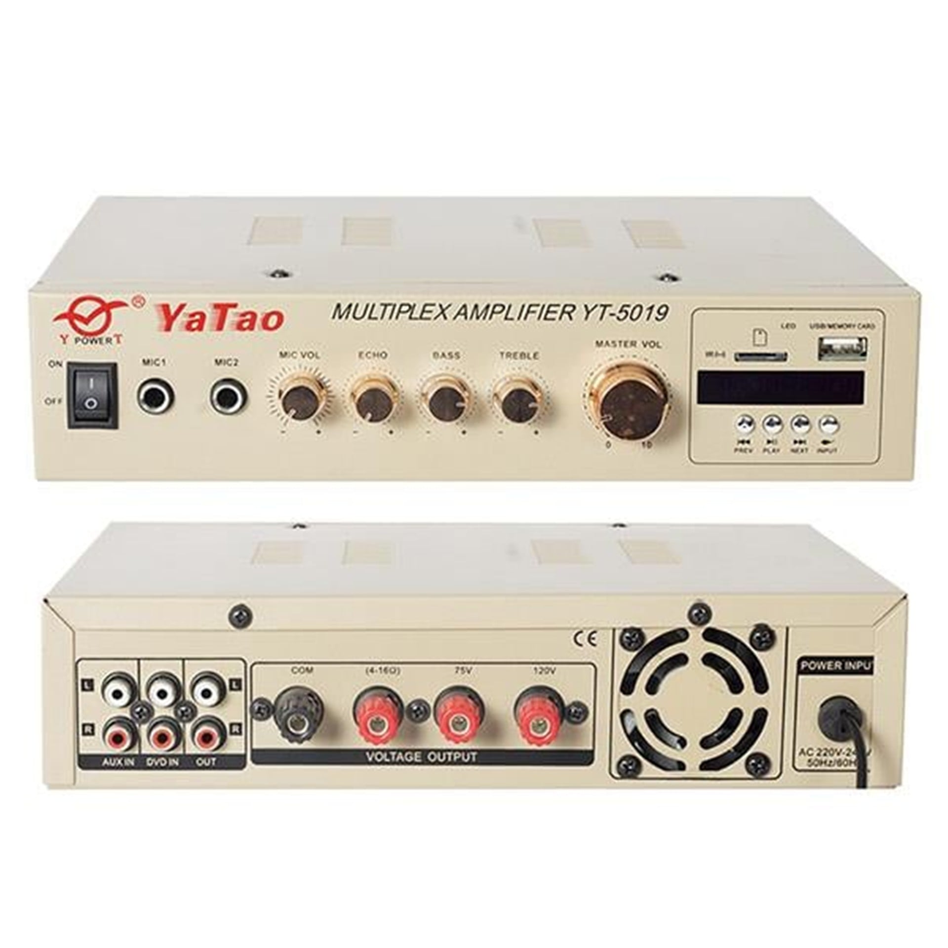 Yatao Yatao 80W Hat Trafolu 4-16 Ohm Usb-Uk-Fan-Bluetooth Anfi YT-5016 - Seslendirme Amfileri