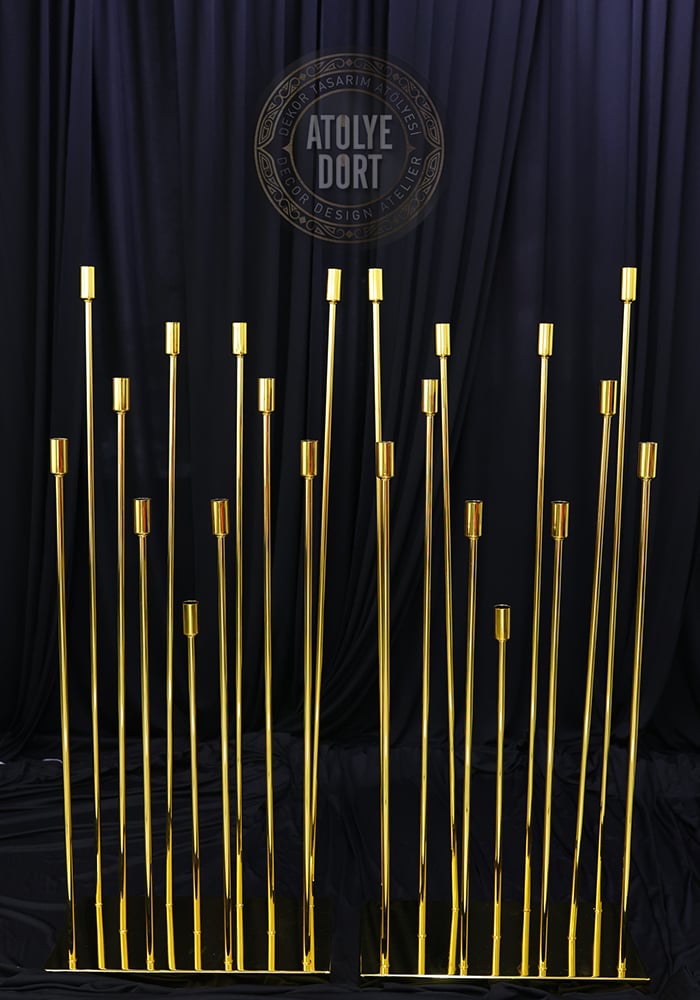 11'li Düz Kafalı Kaplamalı Mızrak (Gold)