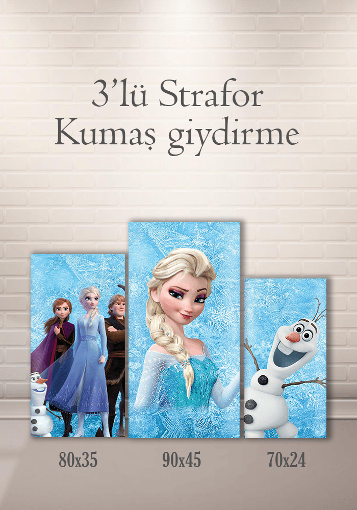 Elsa 3lü Strafor Kumaş Giydirme