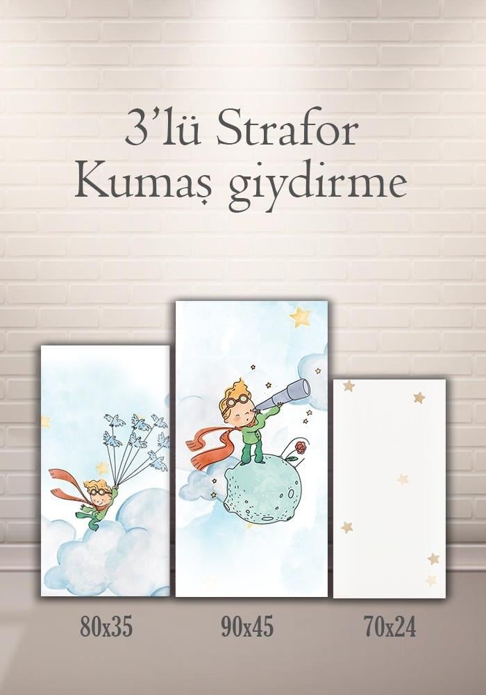 Küçük Prens 3lü Strafor Kumaş Giydirme