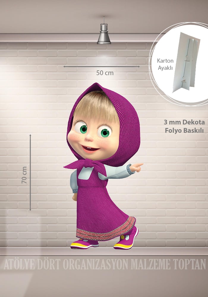 Maşa ve koca ayı Ayaklı Figür (Pano)