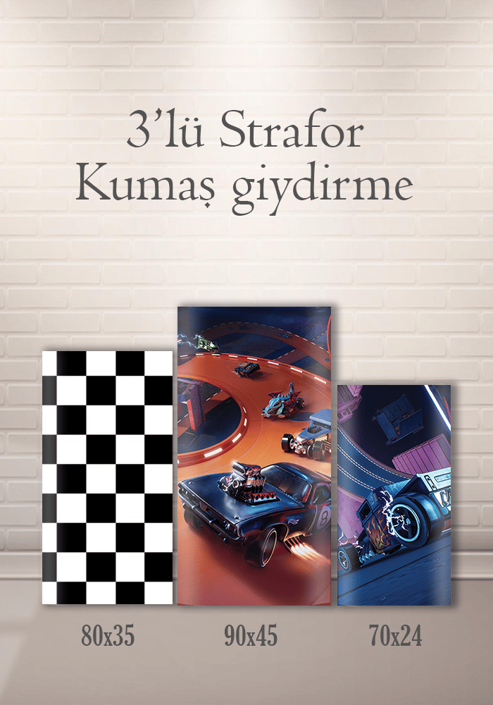 Mockup 3lü Strafor Kumaş Giydirme