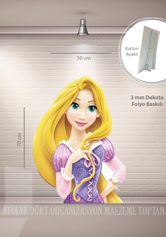 Rapunzel Ayaklı Figür (Pano)