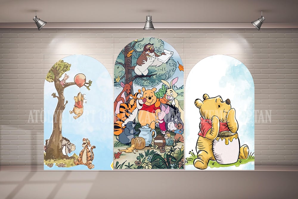 Winnie the pooh2- 3lü Arka Fon (Branda)