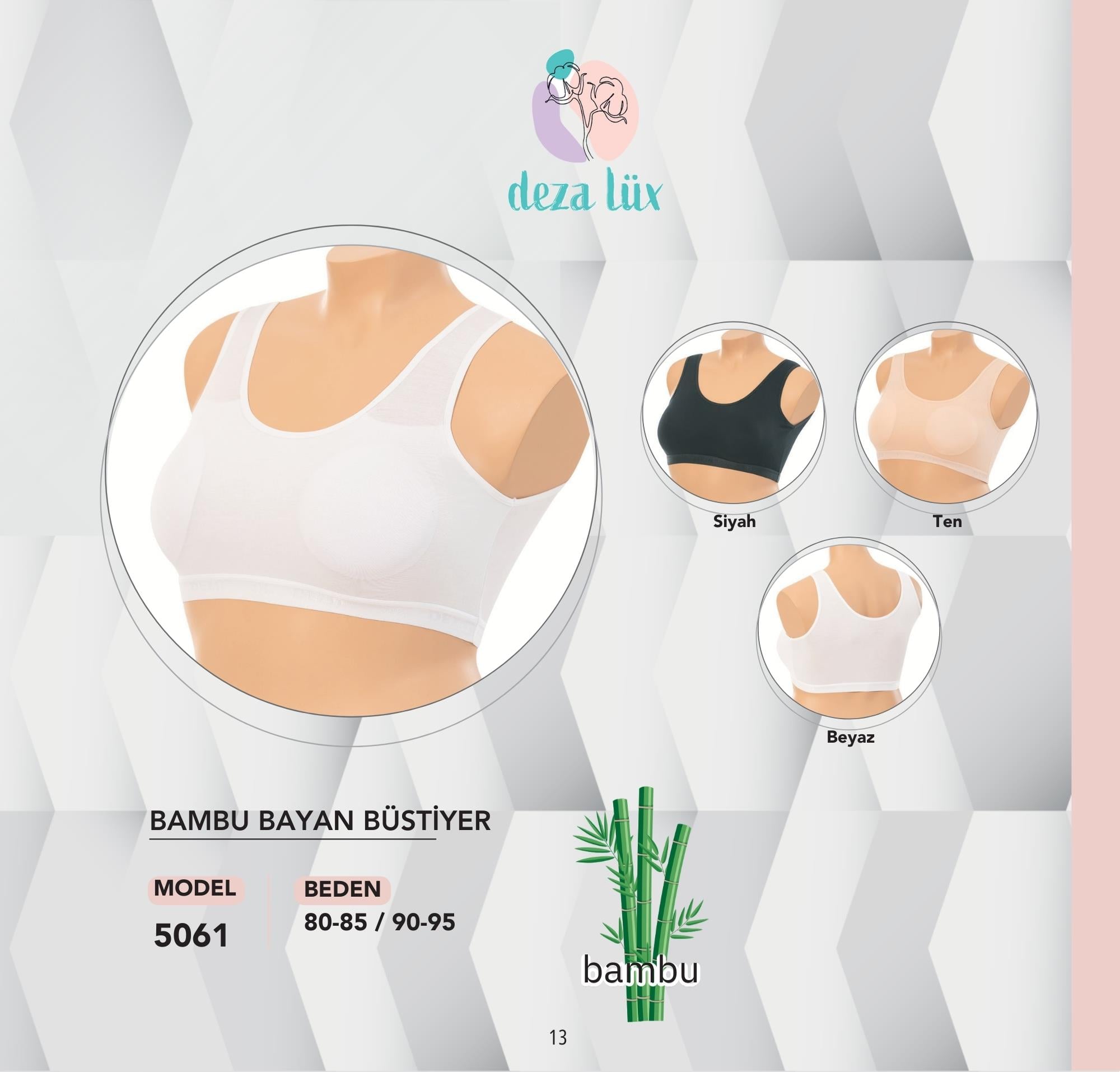 Dondeza 5061 Bambu Bayan Büstiyer 6'lı Paket