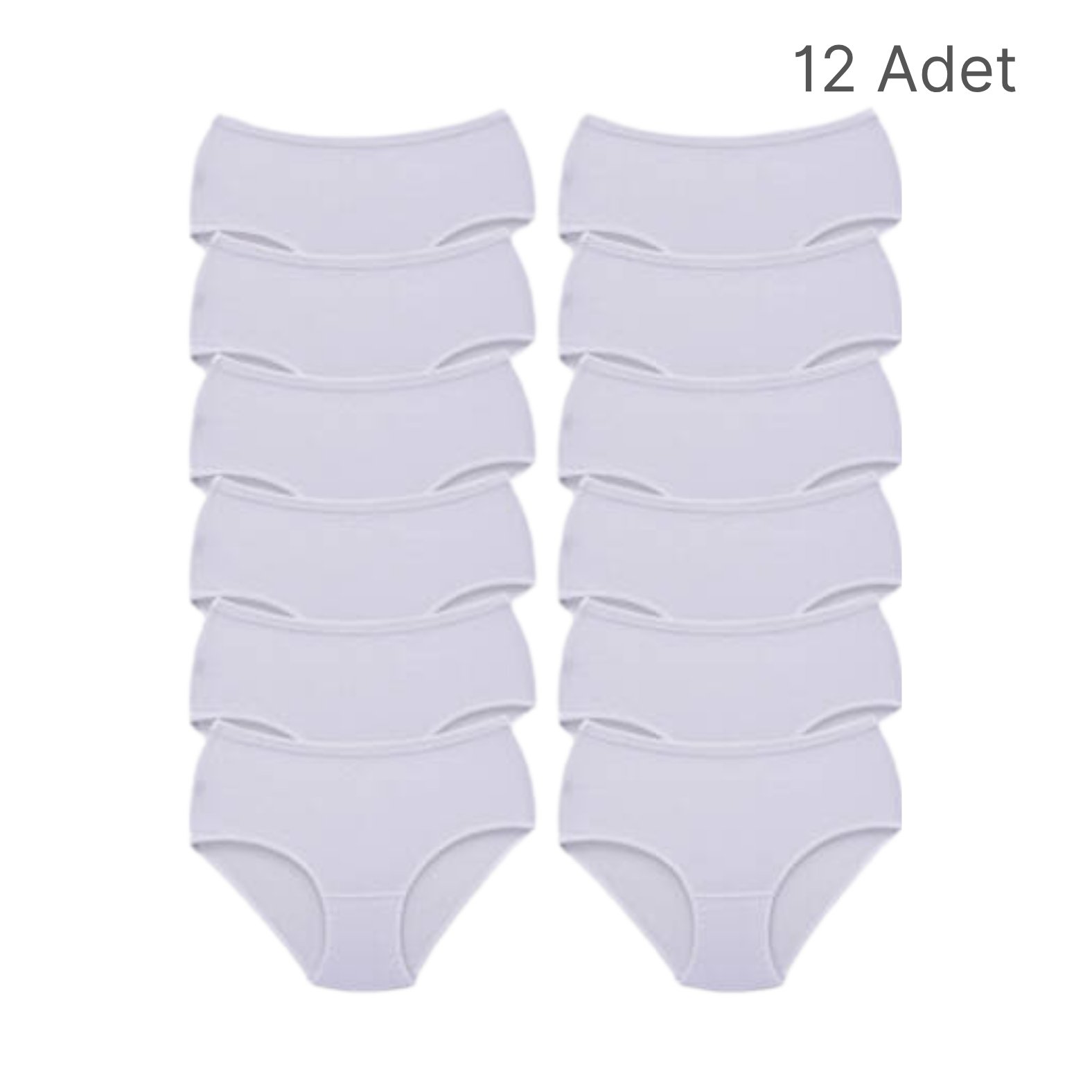 Tutku Bayan Ribana Bato 12'li Paket Beyaz Renk (1 Düzüne) 0922