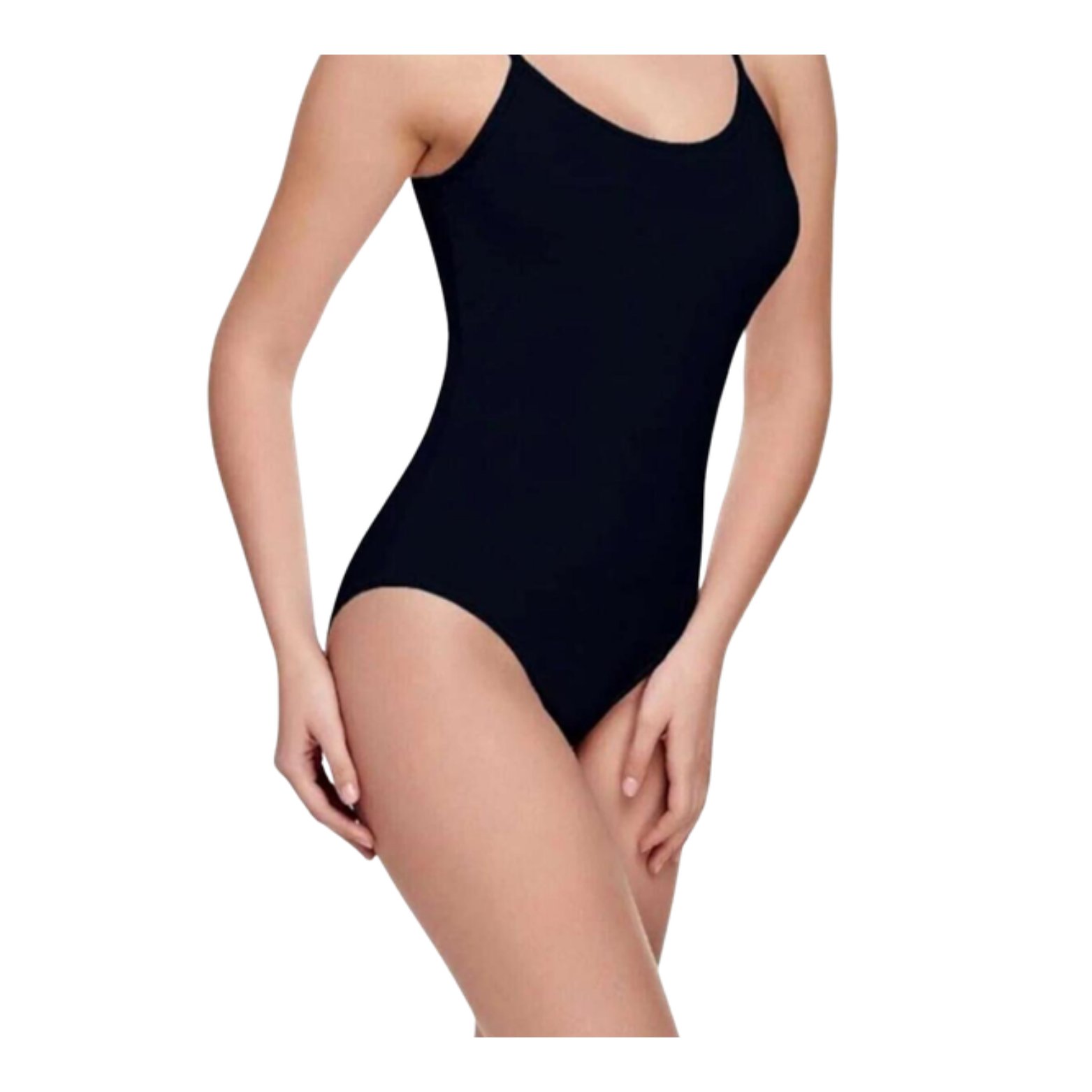 Tutku ip Askılı Kadın Çıtçıtlı Body Siyah Renk Tekli Paket