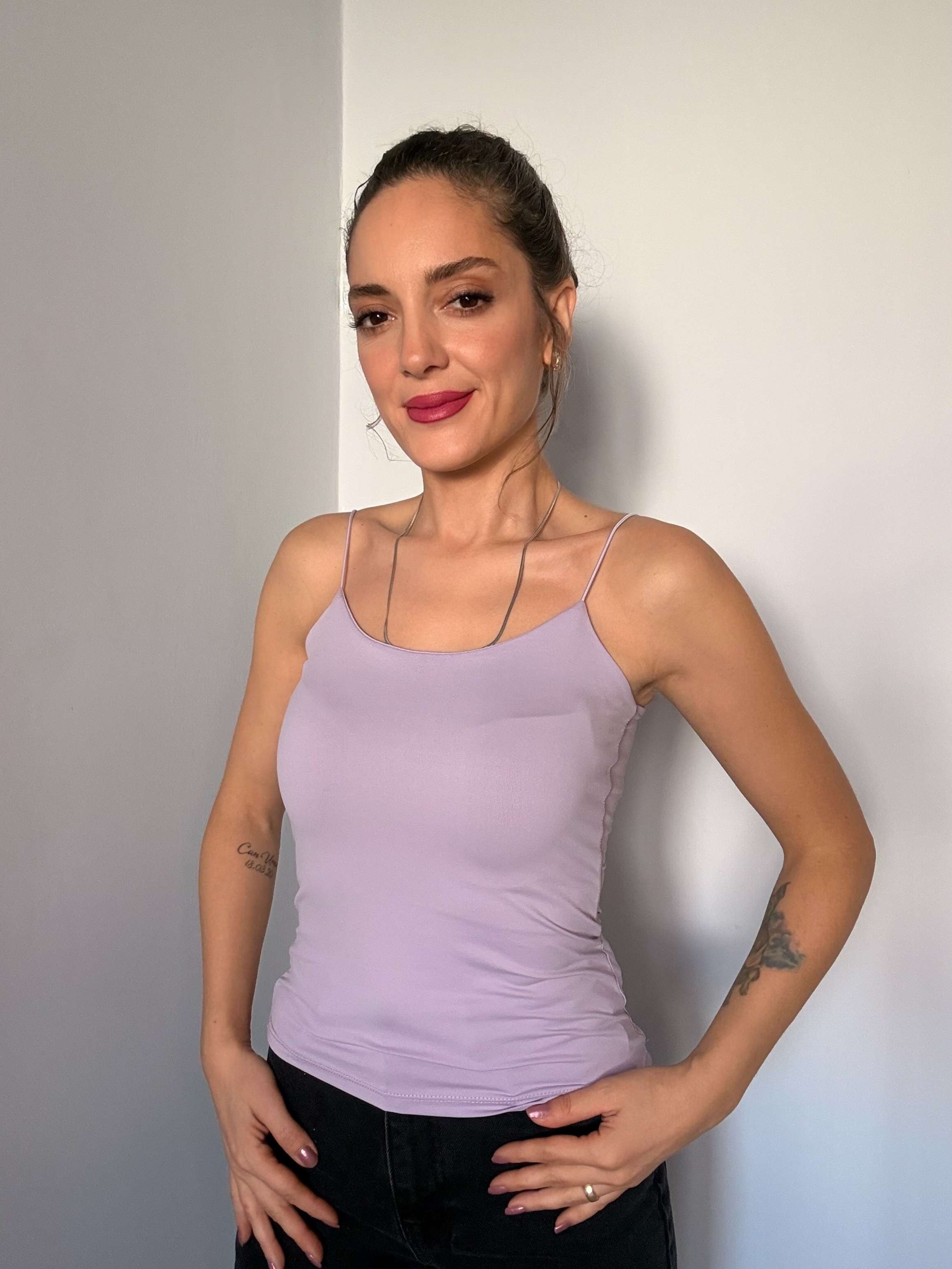 Lila İp Askılı Atlet