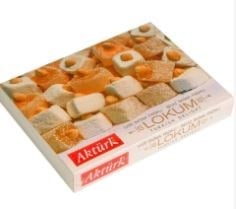 Aktürk Hindistan Cevizli Sade Basma Fındıklı-Beyaz Basma Fındıklı Lokum 300gr