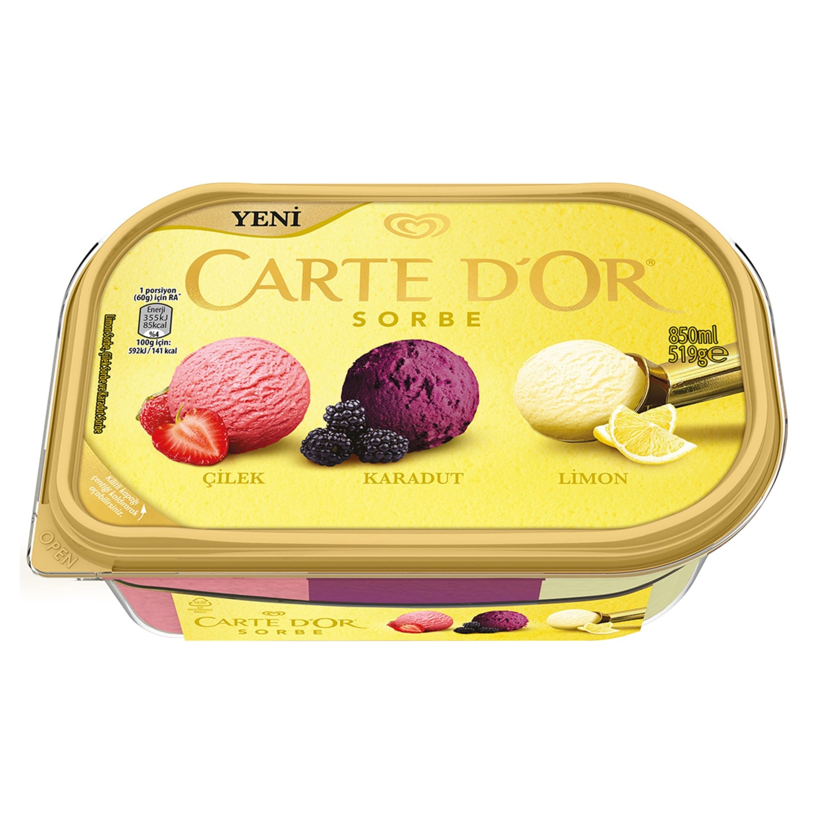 Carte D'Or Sorbe Çilek Karadut Limon 850ml