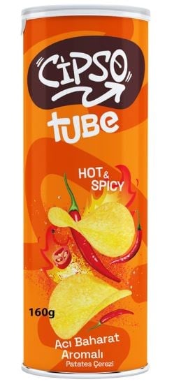 Cipso Tube Acı Baharatlı Patates Cipsi 160gr