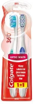Colgate 360 Optik White Orta Diş Fırçası 1+1