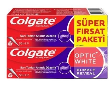 Colgate Diş Macunu Optıc Whıte Purple Reveal 2x50ml