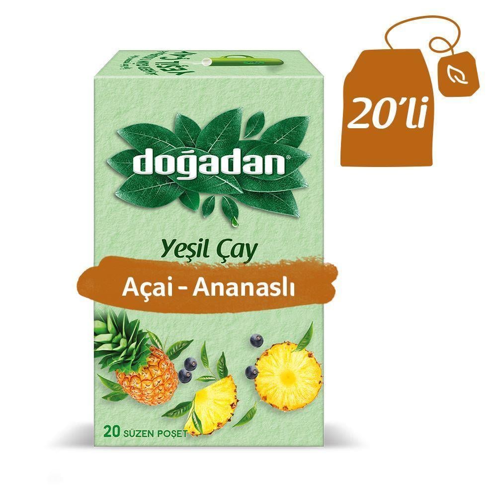 Doğadan Yeşil Çay Açai-Ananaslı 20li