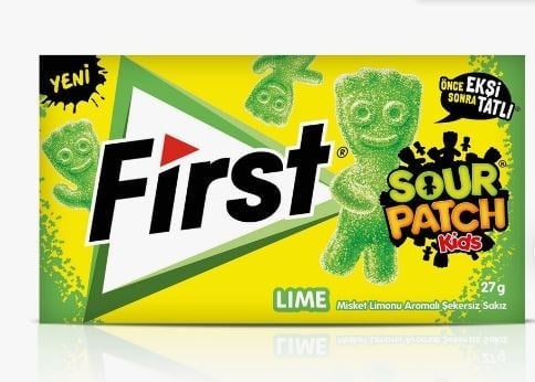 First Sour Patch Lime Aromalı Şekersiz Sakız 27